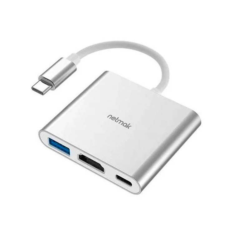 Adaptador Netmak Tipo C 3 en 1 (HDMI+USB3.0) Art.NM-TYPE